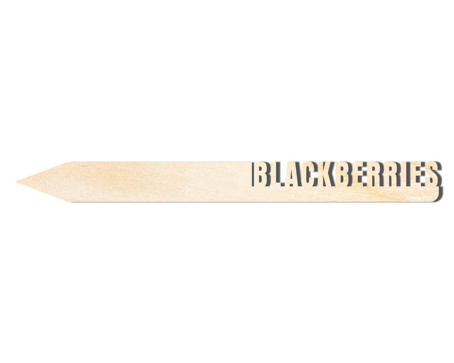Wood Garden Stake - Unfinished Blackberries Cutout | Baltic Birch Plywood Craft Project - NameSigns.com