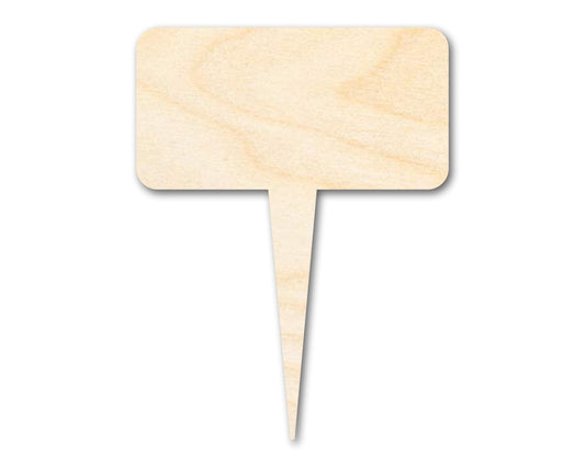 Wood Garden Stake Unfinished Blank Cutout | DIY Paintable Baltic Birch Stake - NameSigns.com