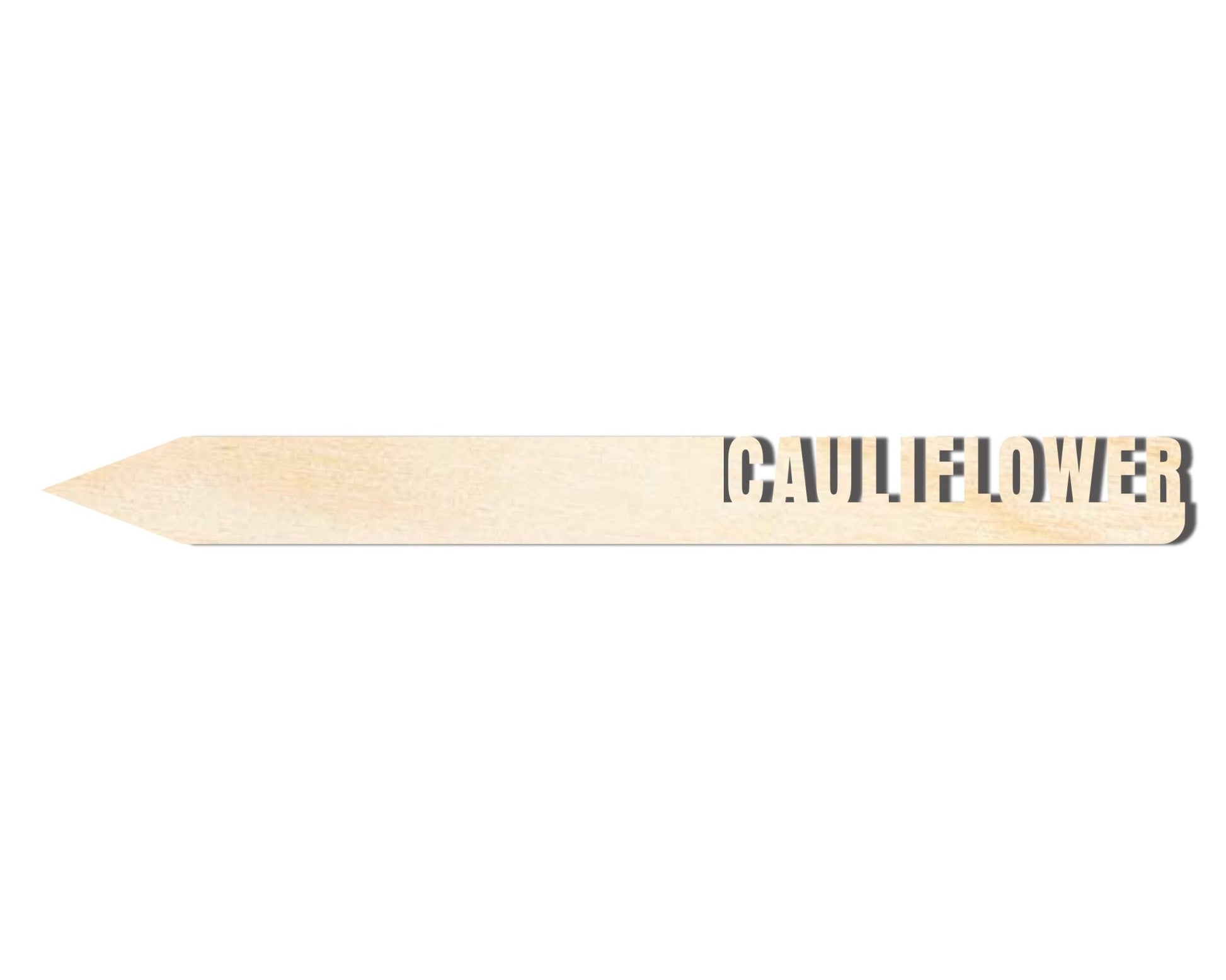 Wood Garden Stake - Unfinished Cauliflower Cutout | Baltic Birch DIY Craft Supplies - NameSigns.com