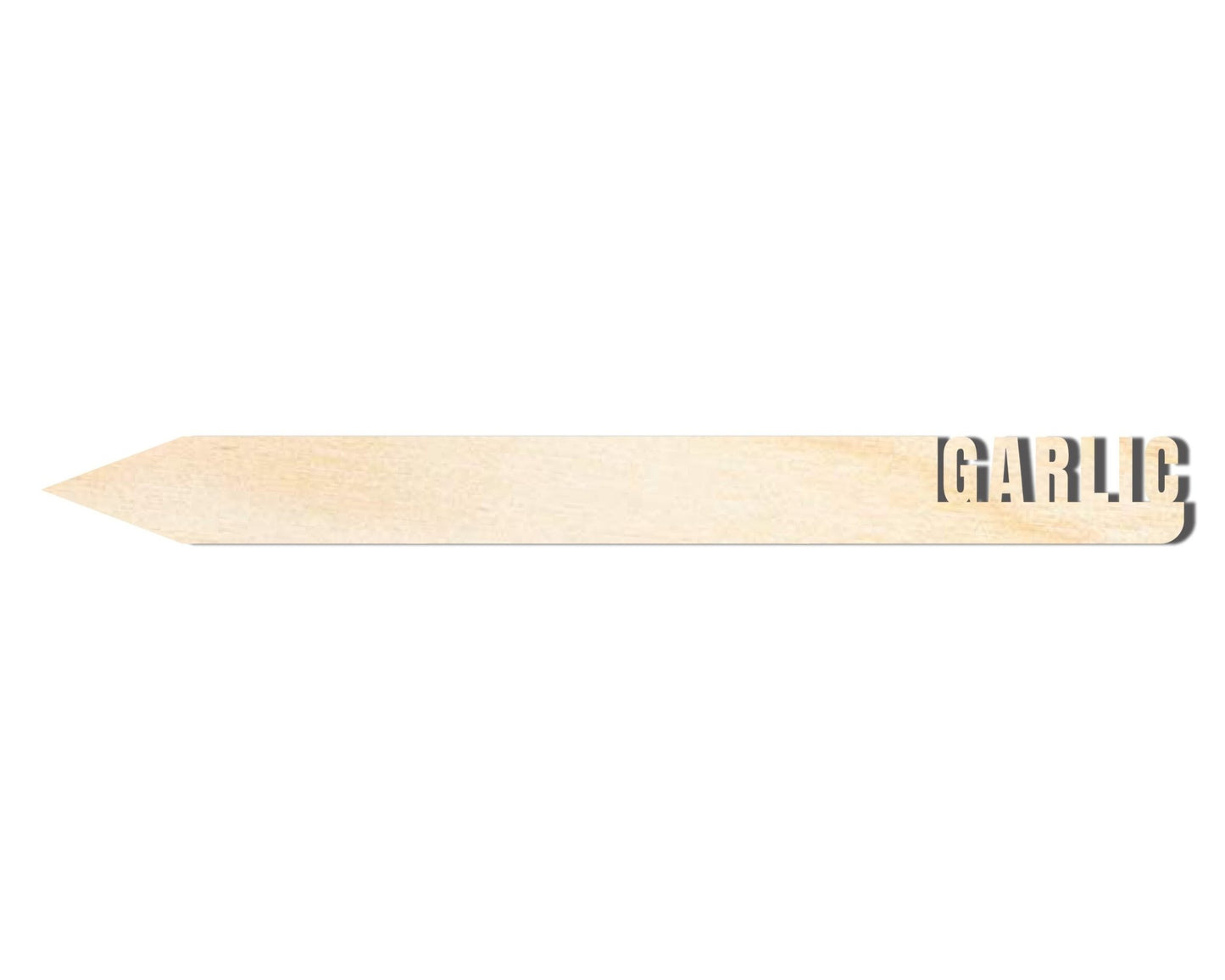 Wood Garden Stake - Unfinished Garlic Marker | Baltic Birch Cutout | DIY Craft - NameSigns.com