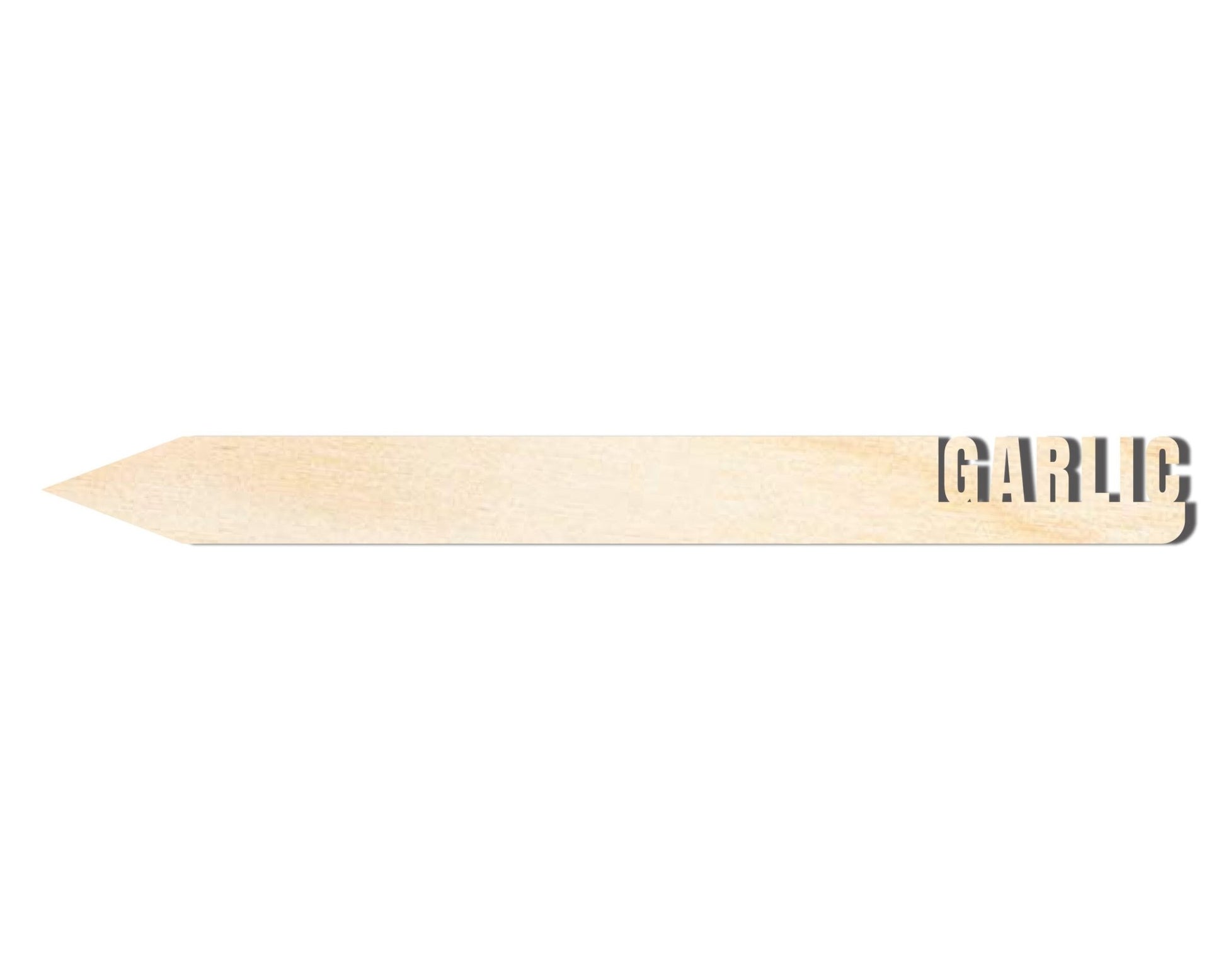 Wood Garden Stake - Unfinished Garlic Marker | Baltic Birch Cutout | DIY Craft - NameSigns.com