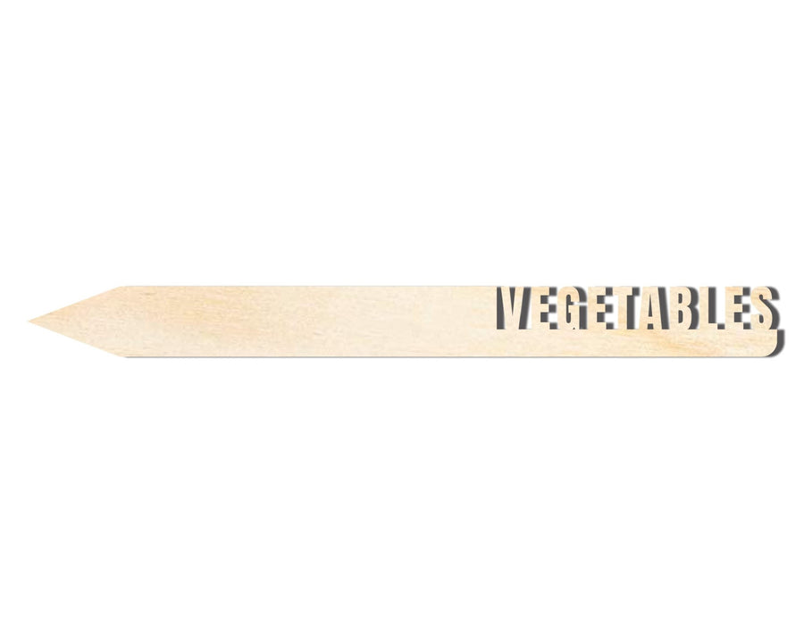 Wood Garden Stake - Unfinished Vegetable Garden Stake | DIY Wood Craft Cutout - NameSigns.com
