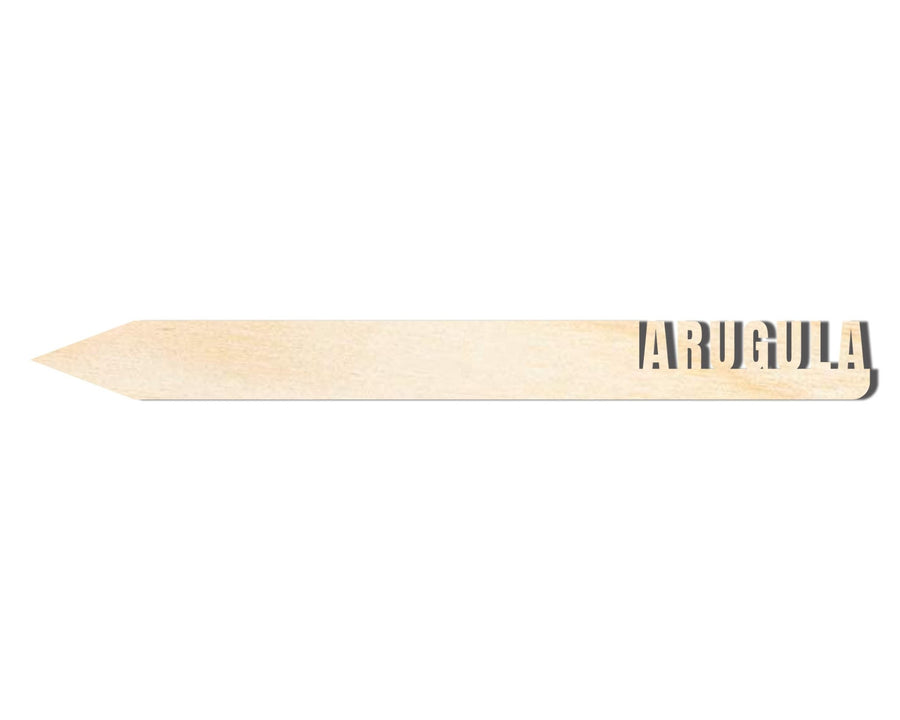 Wood Garden Stake - Unfinished Wooden Arugula Cutout | DIY Craft Supplies - NameSigns.com