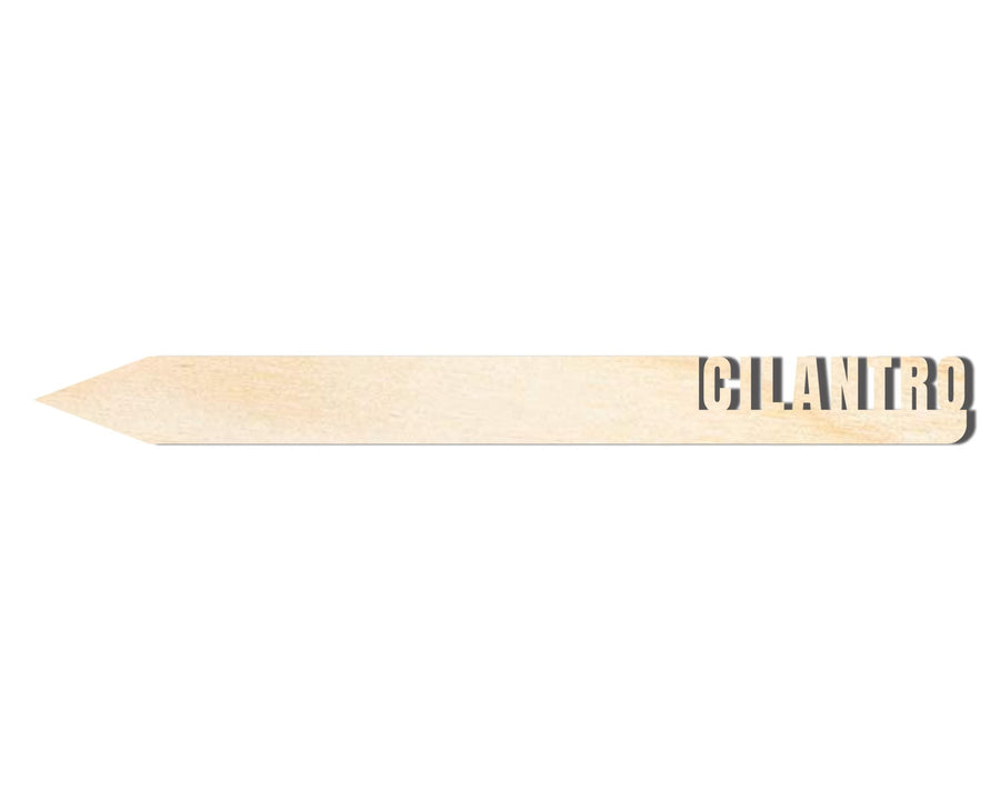 Wood Garden Stake – Unfinished Wooden Cilantro Cutout – DIY Paintable Craft Supplies - NameSigns.com