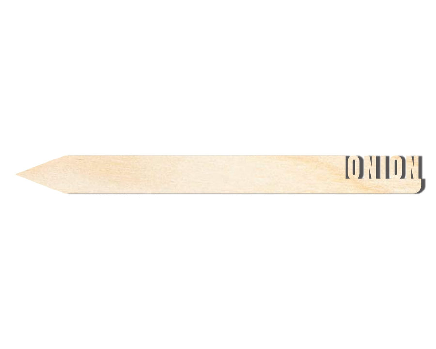Wood Garden Stake - Unfinished Wooden Onion Cutout | DIY Craft 24 Inch Stake - NameSigns.com