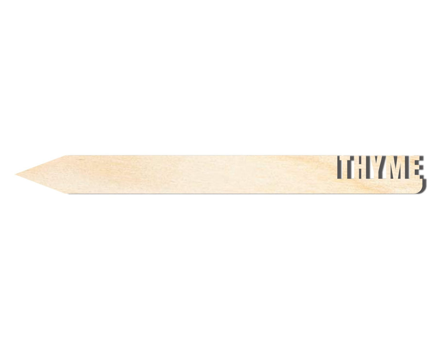 Wood Garden Stake - Unfinished Wooden Thyme Marker | DIY Craft Cutout 24" - NameSigns.com
