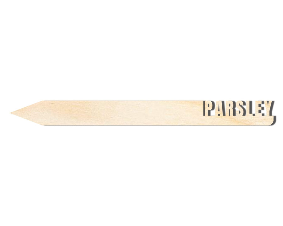 Wood Garden Stake – Wooden Parsley Sign | Baltic Birch DIY Cutout | Paintable Marker - NameSigns.com