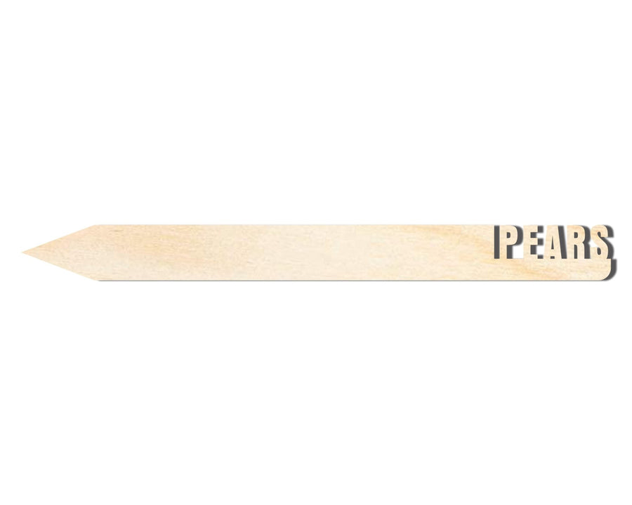 Wood Garden Stake - Wooden Pear Cutout | Paintable Birch Stake for DIY Crafts - NameSigns.com
