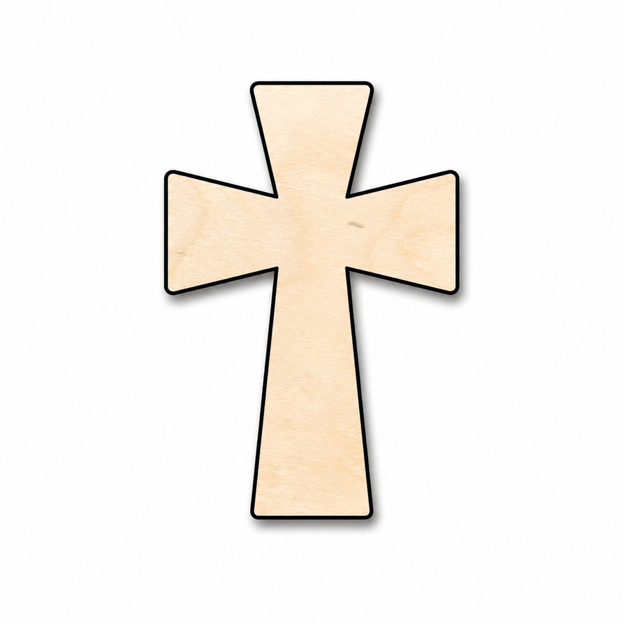 Wood Germanic Cross Shape - Craft - up to 46" DIY - NameSigns.com