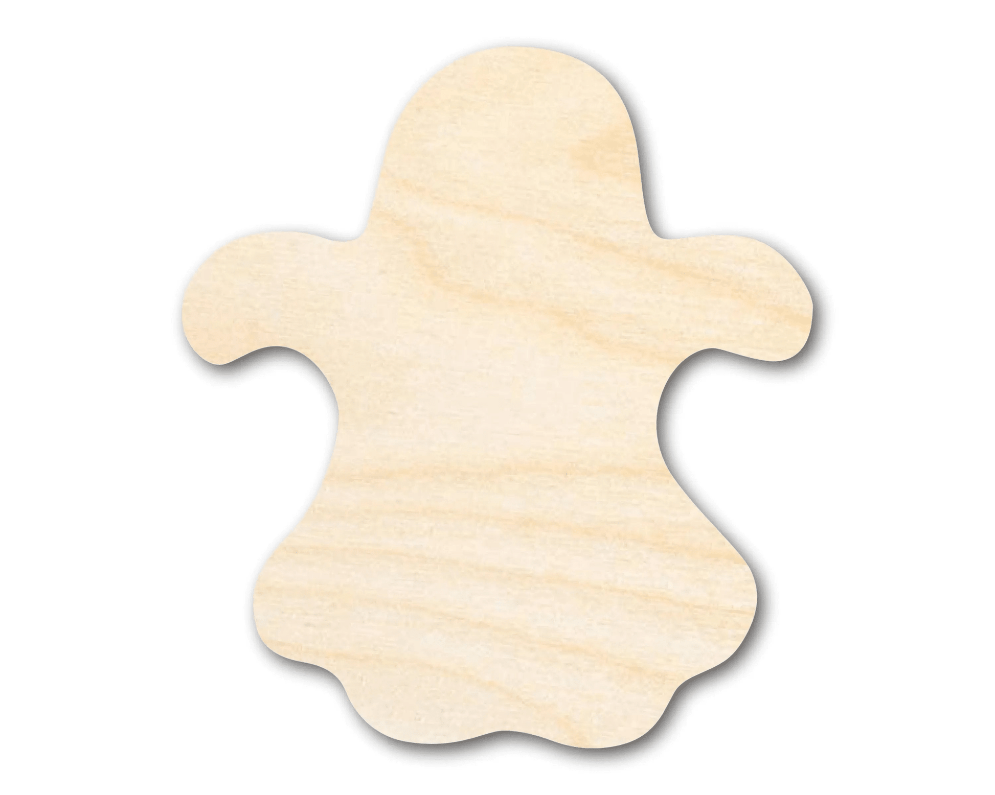 Wood Ghost | Paintable Wood Craft Cutout – DIY Shapes & Decor Blank Door Hanger Wooden Cutout Cut Outs - Unfinished - NameSigns.com