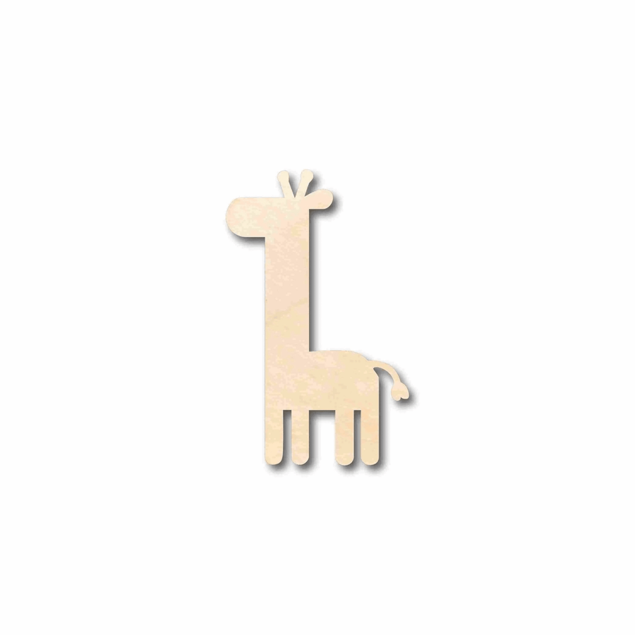 Wood Giraffe – Baltic Birch Plywood Baby Silhouette | Laser Cut Wood Art Blank Door Hanger Wooden Cutout Cut Outs - Unfinished - NameSigns.com