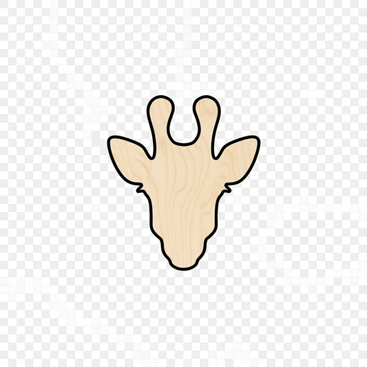 Wood Giraffe – Laser Cut Plywood Craft Shapes for DIY Decor Blank Door Hanger Wooden Cutout Cut Outs - Unfinished - NameSigns.com