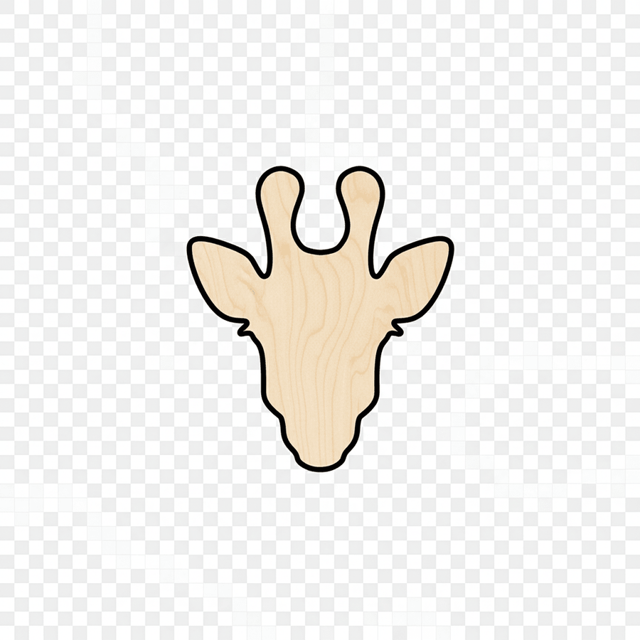 Wood Giraffe – Laser Cut Plywood Craft Shapes for DIY Decor Blank Door Hanger Wooden Cutout Cut Outs - Unfinished - NameSigns.com