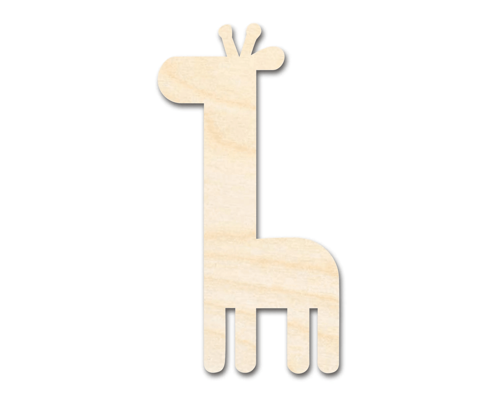 Wood Giraffe – Laser Cut Wood Craft Cutout for DIY Animal Shape Blank Door Hanger Wooden Cutout Cut Outs - Unfinished - NameSigns.com