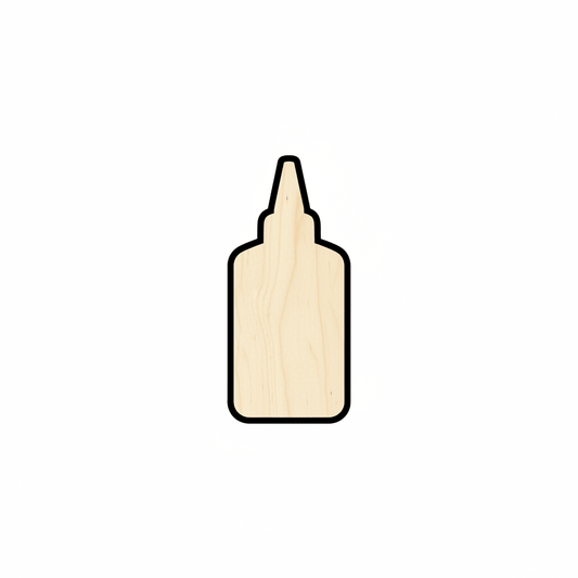 Wood Glue Bottle Shape - Craft - Blank Door Hanger Wooden Cutout Cut Outs - Unfinished - NameSigns.com