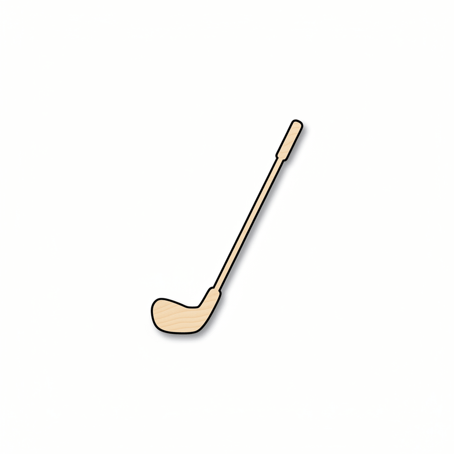 Wood Golf Club Shape - Sporting - Craft - Blank Door Hanger Wooden Cutout Cut Outs - Unfinished - NameSigns.com