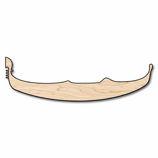 Wood Gondola - Baltic Birch Plywood Laser Cut Wood Craft Shapes Blank Door Hanger Wooden Cutout Cut Outs - Unfinished - NameSigns.com