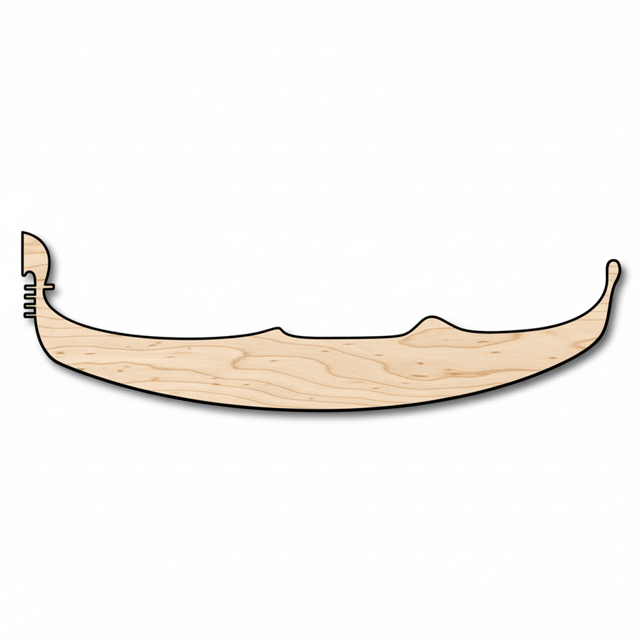 Wood Gondola - Baltic Birch Plywood Laser Cut Wood Craft Shapes Blank Door Hanger Wooden Cutout Cut Outs - Unfinished - NameSigns.com
