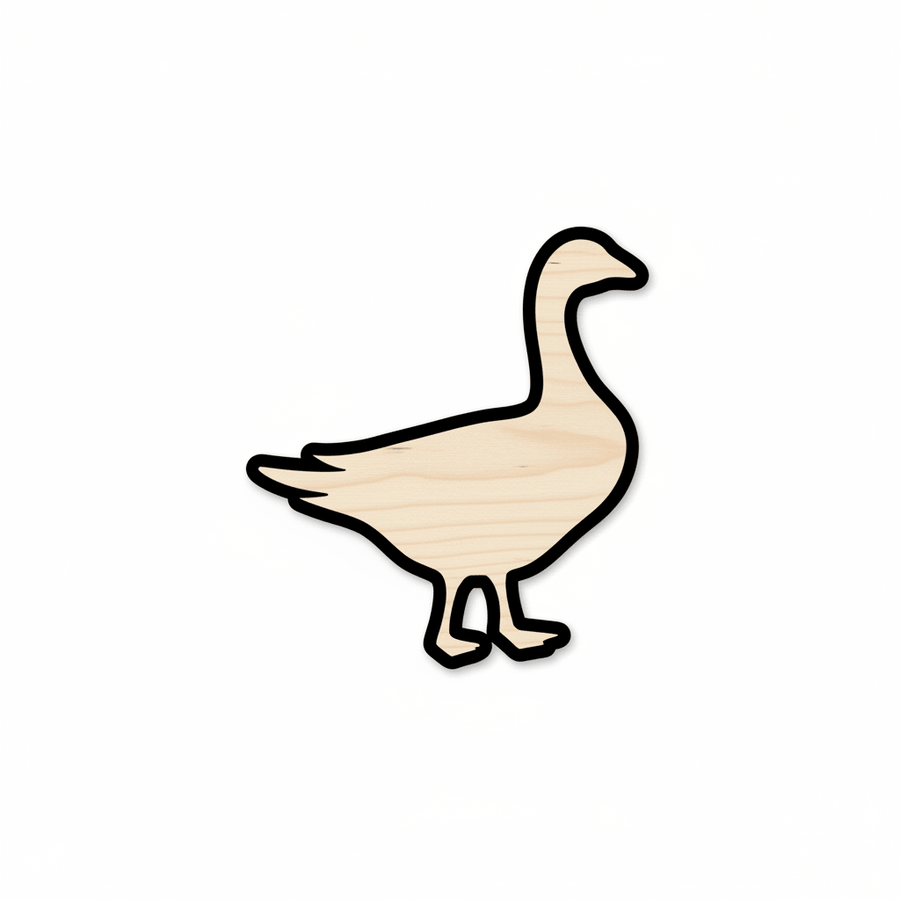 Wood Goose - Baltic Birch Plywood Cutout | Natural Wood Craft Shape 46" Blank Door Hanger Wooden Cutout Cut Outs - Unfinished - NameSigns.com