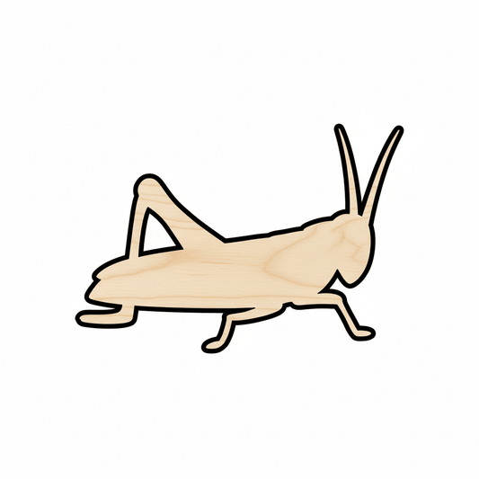 Wood Grasshopper – Wooden Insect Cutouts | DIY Wood Crafts Up to 46" Blank Door Hanger Wooden Cutout Cut Outs - Unfinished - NameSigns.com