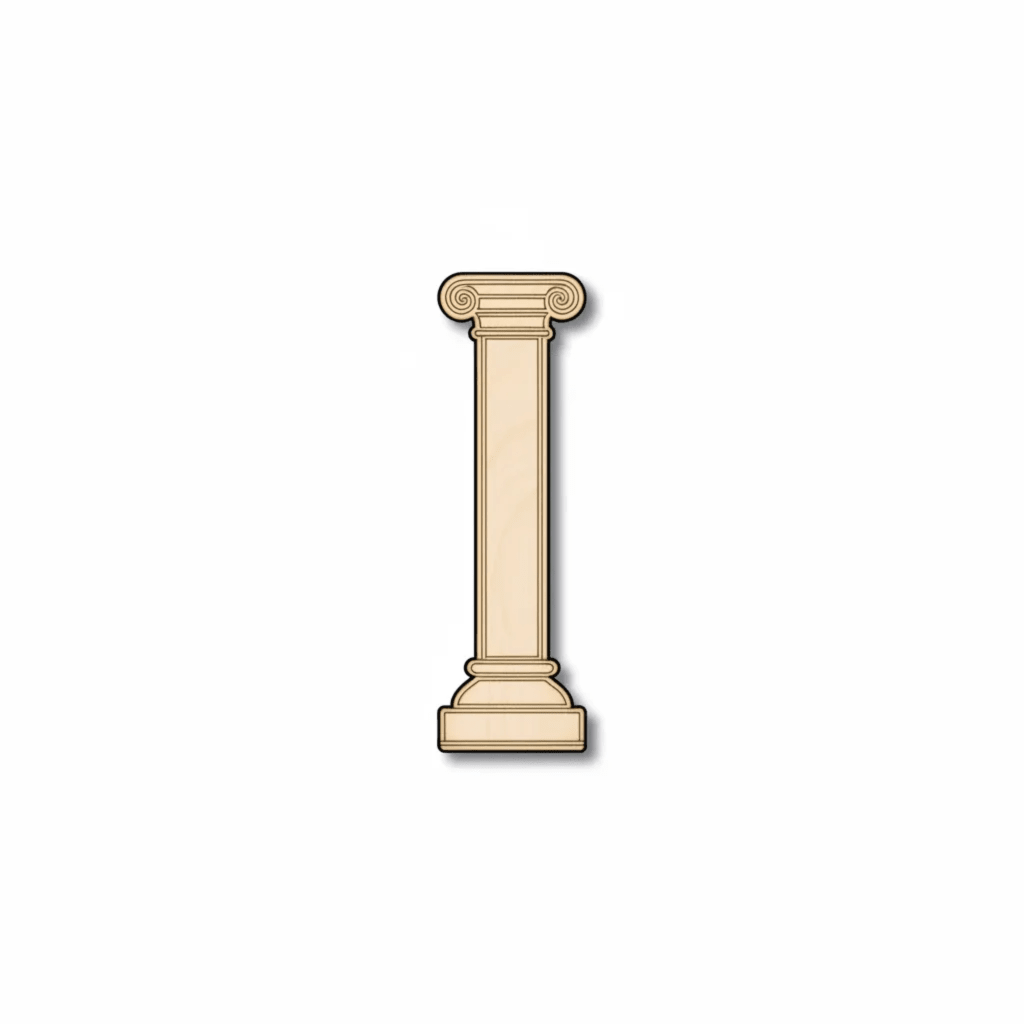Wood Greek Classic Column Shape - Craft - up to 46" DIY - NameSigns.com