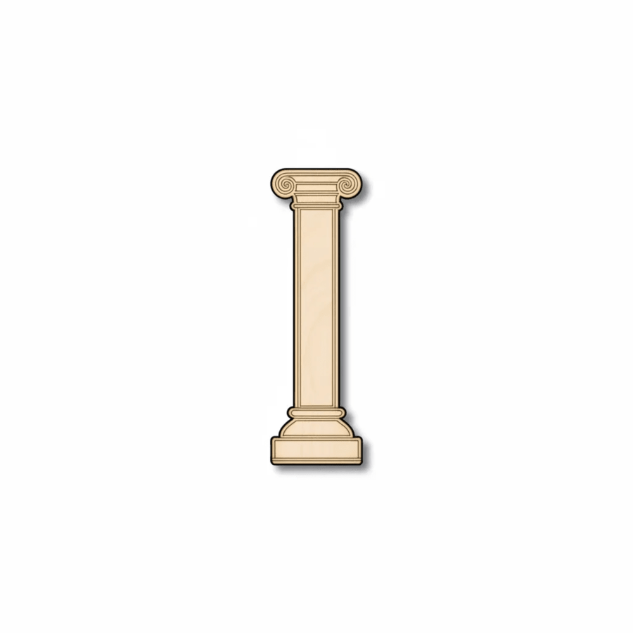 Wood Greek Classic Column Shape - Craft - up to 46" DIY - NameSigns.com