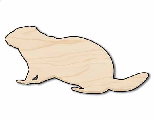 Wood Groundhog – Large Paintable Wood Craft Cutout 46" DIY Figure Blank Door Hanger Wooden Cutout Cut Outs - Unfinished - NameSigns.com