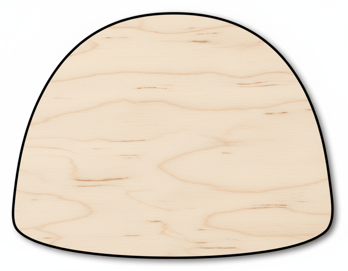 Wood Gumdrop – Custom Birch Plywood Cutouts | Sanded Wood Shapes Up to 46" Blank Door Hanger Wooden Cutout Cut Outs - Unfinished - NameSigns.com