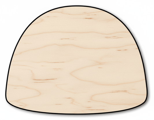 Wood Gumdrop – Custom Birch Plywood Cutouts | Sanded Wood Shapes Up to 46" Blank Door Hanger Wooden Cutout Cut Outs - Unfinished - NameSigns.com