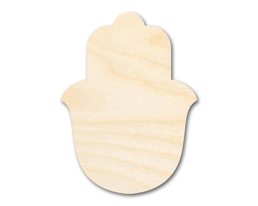 Wood Hamsa – Laser Cut Wood Craft Cutout for DIY Shapes Blank Door Hanger Wooden Cutout Cut Outs - Unfinished - NameSigns.com