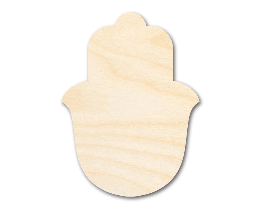 Wood Hamsa – Laser Cut Wood Craft Cutout for DIY Shapes Blank Door Hanger Wooden Cutout Cut Outs - Unfinished - NameSigns.com