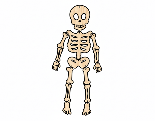 Wood Hanging Skeleton Door Sign Door Sign 15 Piece DIY Craft Cutout Blank Door Hanger Wooden Cutout Cut Outs - Unfinished - NameSigns.com