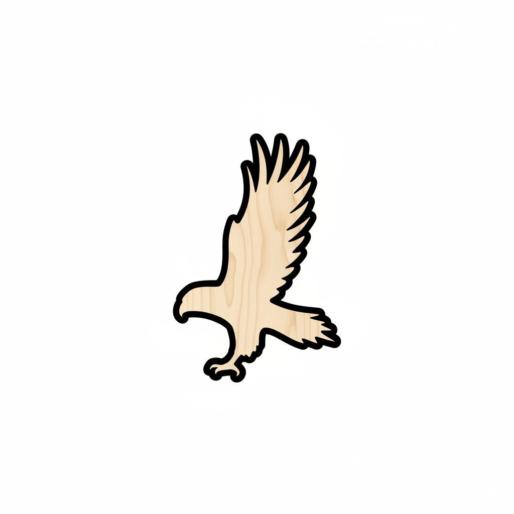 Wood Hawk - Wooden Bird Cutout | Wildlife Craft Shapes DIY Decor Blank Door Hanger Wooden Cutout Cut Outs - Unfinished - NameSigns.com