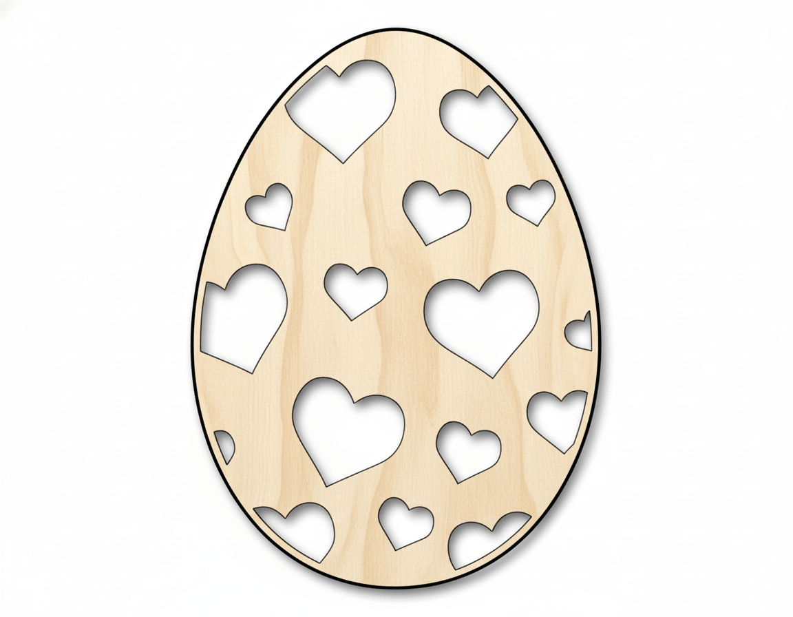 Wood Heart - Baltic Birch Plywood Craft Shape | DIY Easter Project Supplies Blank Door Hanger Wooden Cutout Cut Outs - Unfinished - NameSigns.com
