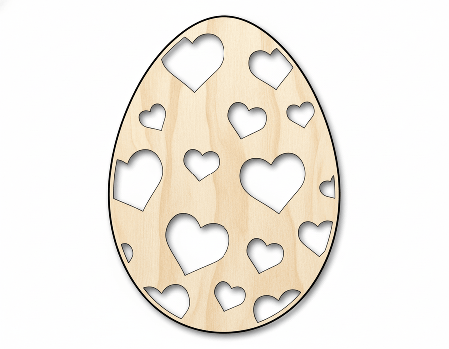 Wood Heart - Baltic Birch Plywood Craft Shape | DIY Easter Project Supplies Blank Door Hanger Wooden Cutout Cut Outs - Unfinished - NameSigns.com