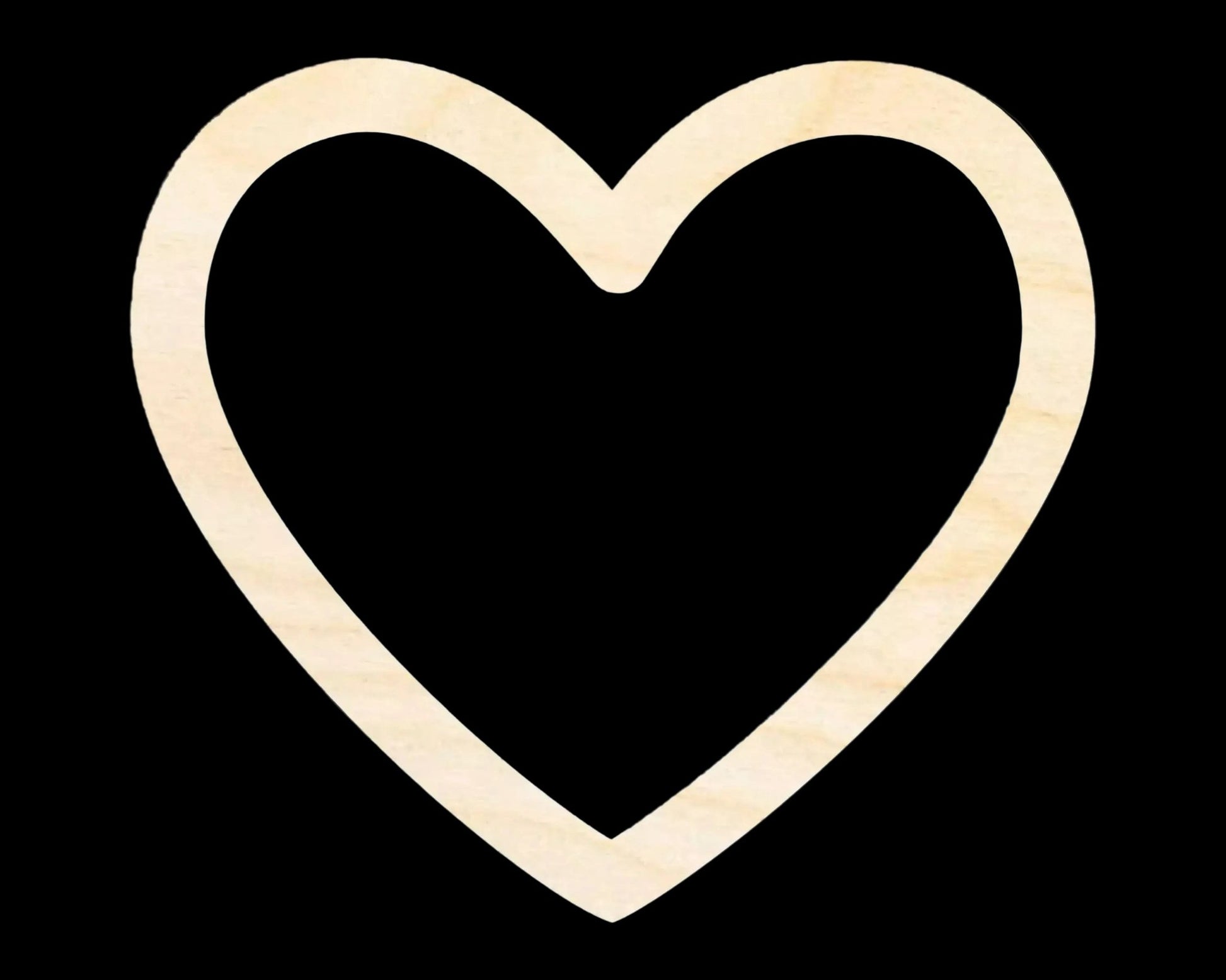 Wood Heart Border Silhouette Valentine's Day Wedding DIY Craft Cutout - NameSigns.com