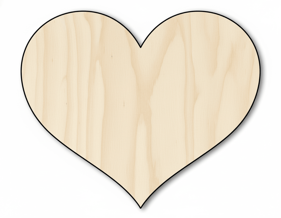 Wood Heart - Custom Craft Cutout | Valentines Day Decor & Wedding Centerpiece Blank Door Hanger Wooden Cutout Cut Outs - Unfinished - NameSigns.com