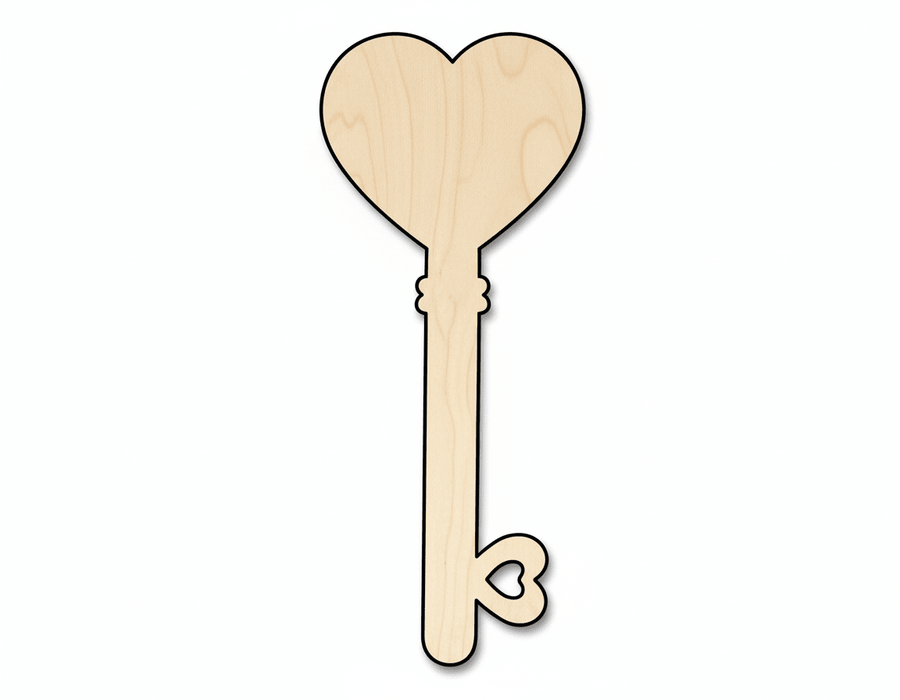 Wood Heart - Custom Laser Cut Wood Craft Cutout | Baltic Birch Blank Door Hanger Wooden Cutout Cut Outs - Unfinished - NameSigns.com
