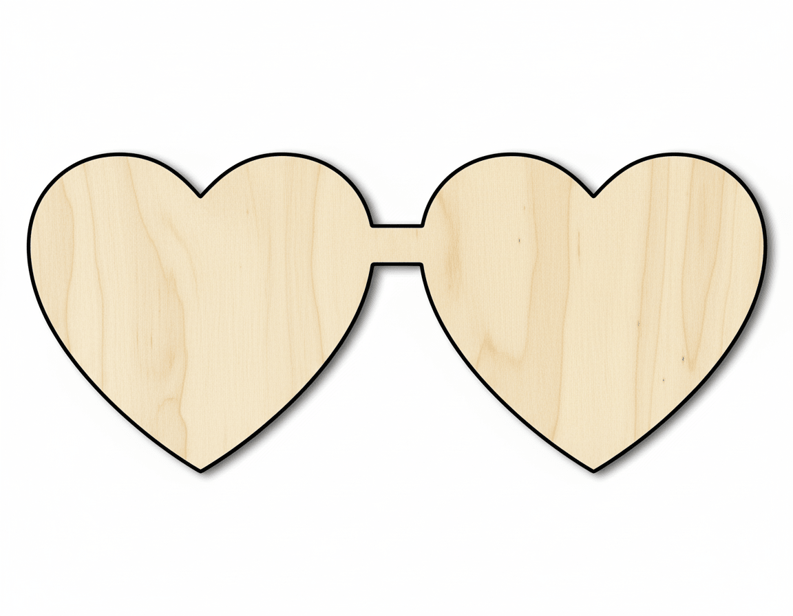 Wood Heart – Custom Laser Cut Wood Craft Shapes | Baltic Birch Plywood Blank Door Hanger Wooden Cutout Cut Outs - Unfinished - NameSigns.com