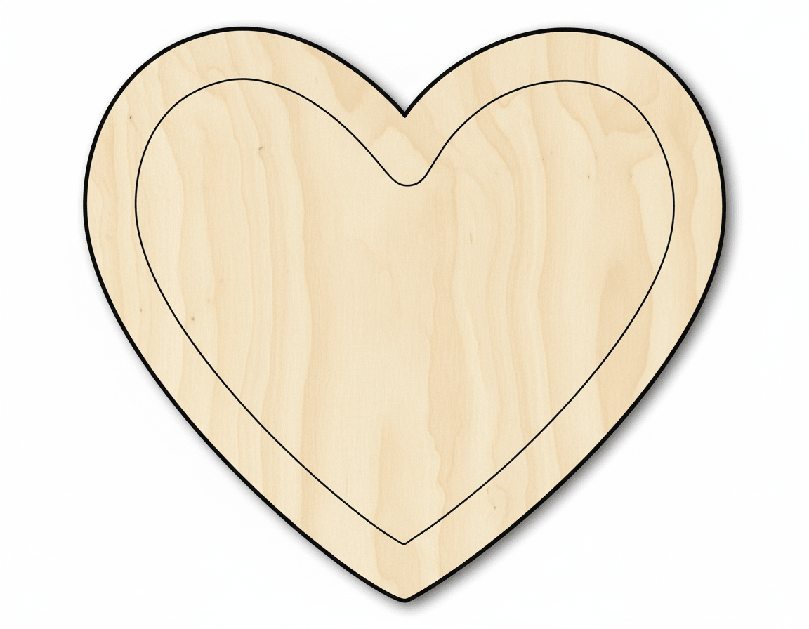 Wood Heart – Wedding Wood Decoration | Valentine Craft Project Cutout Blank Door Hanger Wooden Cutout Cut Outs - Unfinished - NameSigns.com