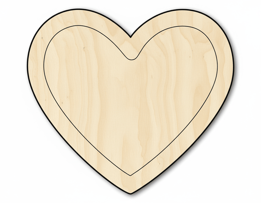 Wood Heart – Wedding Wood Decoration | Valentine Craft Project Cutout Blank Door Hanger Wooden Cutout Cut Outs - Unfinished - NameSigns.com