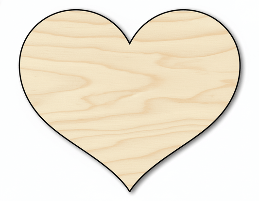Wood Heart - Wooden Heart Cutout | Valentines Day Decor & Wedding Centerpiece Blank Door Hanger Wooden Cutout Cut Outs - Unfinished - NameSigns.com