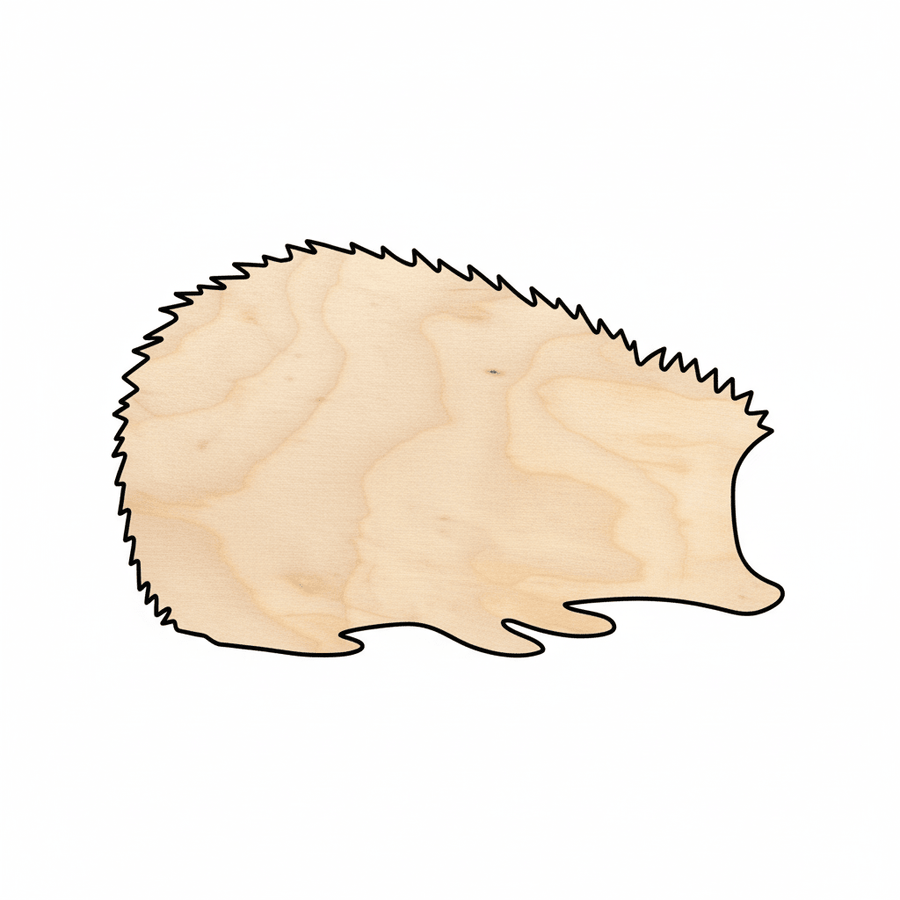 Wood Hedgehog – Laser Cut Wooden Art for DIY Animal Crafts Blank Door Hanger Wooden Cutout Cut Outs - Unfinished - NameSigns.com