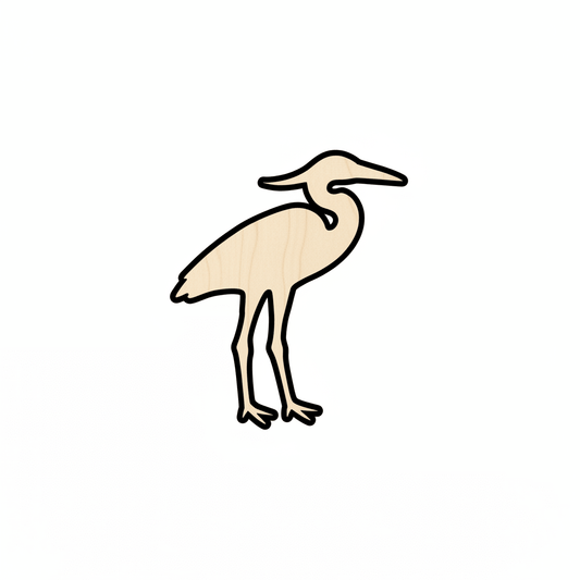 Wood Heron – Wildlife Wood Craft | DIY Bird Silhouette Cutout 46" Blank Door Hanger Wooden Cutout Cut Outs - Unfinished - NameSigns.com