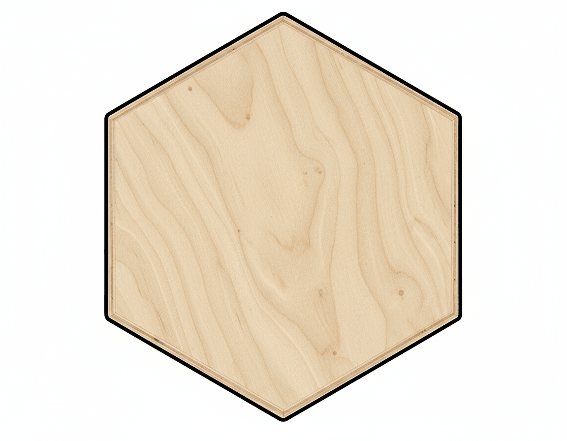 Wood Hexagon Shape - Craft - Blank Door Hanger Wooden Cutout Cut Outs - Unfinished - NameSigns.com