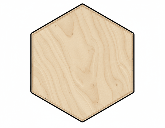 Wood Hexagon Shape - Craft - Blank Door Hanger Wooden Cutout Cut Outs - Unfinished - NameSigns.com