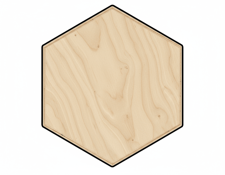 Wood Hexagon Shape - Craft - Blank Door Hanger Wooden Cutout Cut Outs - Unfinished - NameSigns.com