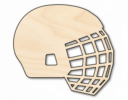 Wood Hockey Helmet – Baltic Birch Laser Cut Wooden Helmet Shape for Crafts Blank Door Hanger Wooden Cutout Cut Outs - Unfinished - NameSigns.com