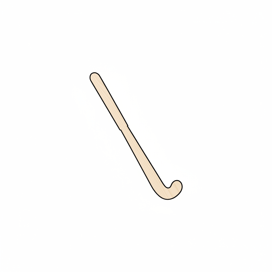 Wood Hockey Stick – Baltic Birch Plywood | Laser Cut Wood Art Blank Door Hanger Wooden Cutout Cut Outs - Unfinished - NameSigns.com