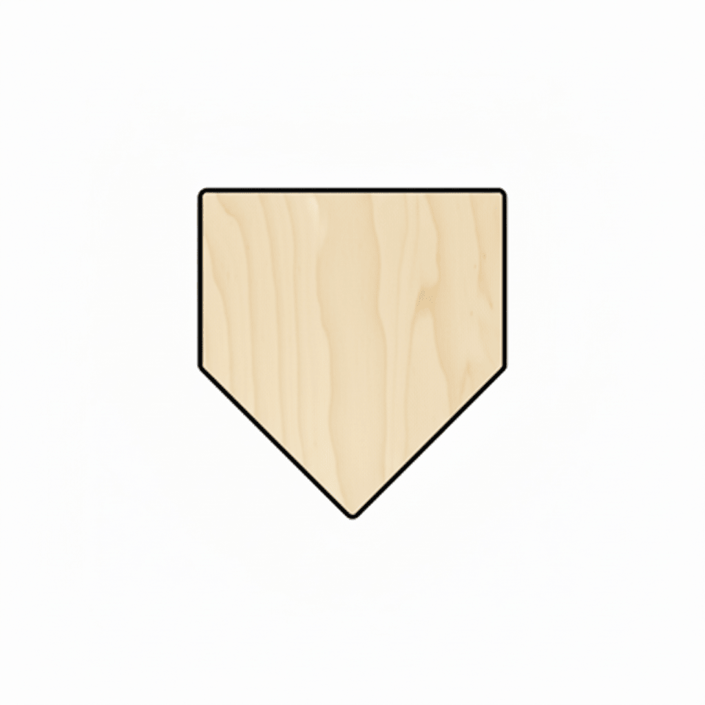 Wood Home Plate – Custom Baltic Birch Plywood Baseball Craft Base Blank Door Hanger Wooden Cutout Cut Outs - Unfinished - NameSigns.com